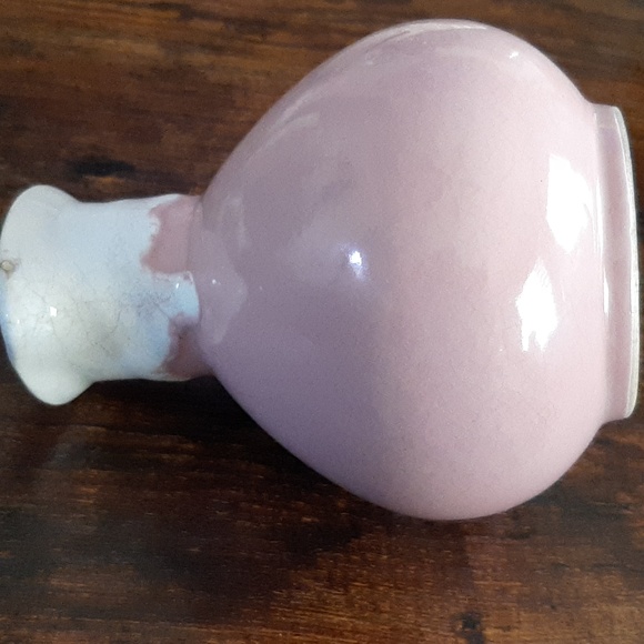 Hand Made Dripped Glaze Pink and White Pitcher - Picture 6 of 7